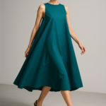 Turquoise Rêve — Teal Trapeze Dress view 6